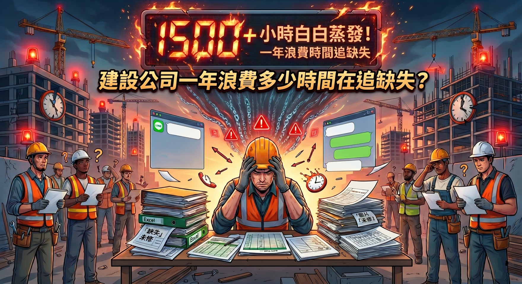 建設公司一年浪費多少時間在追缺失？