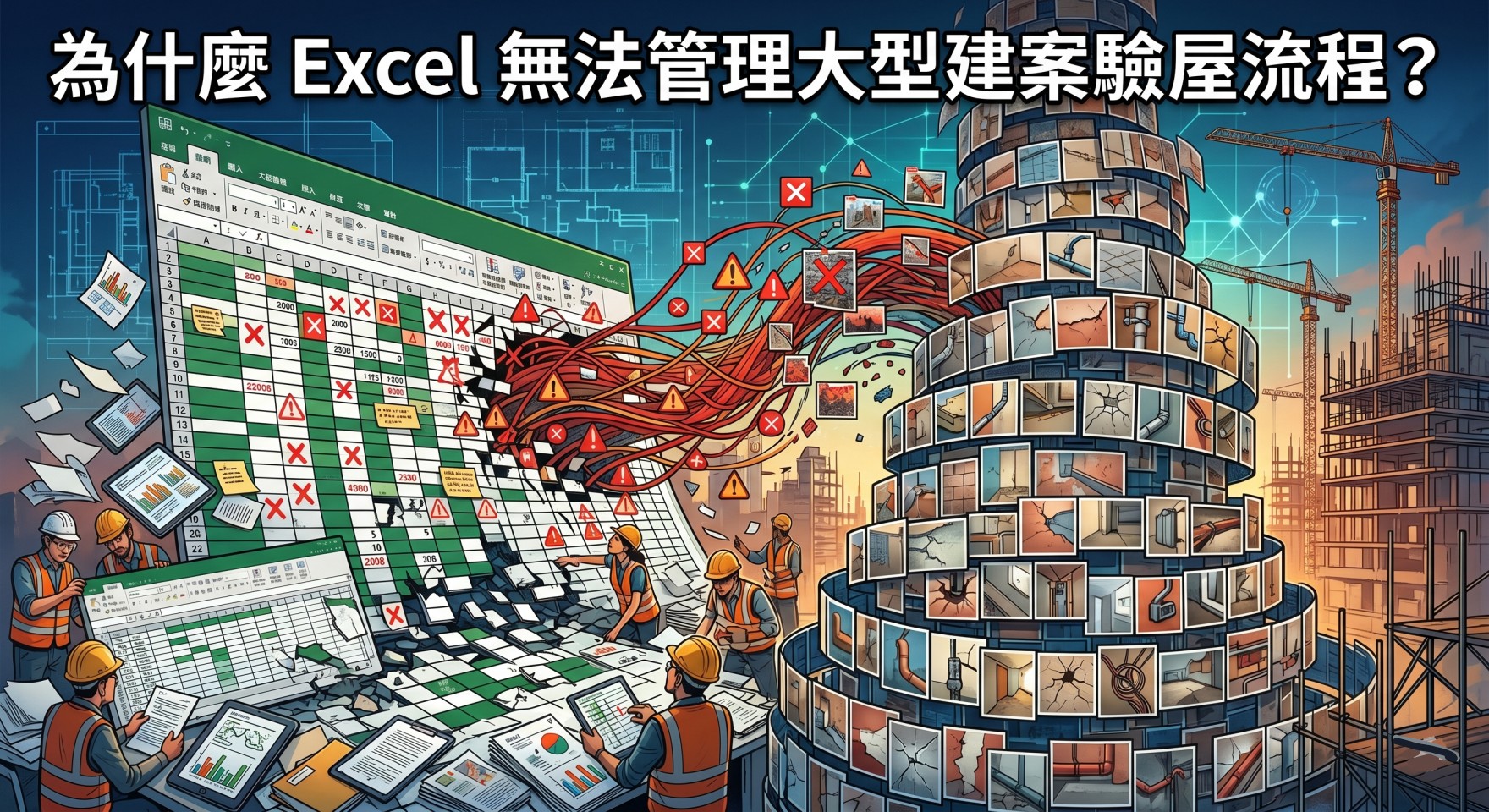 為什麼 Excel 無法管理大型建案驗屋流程？
