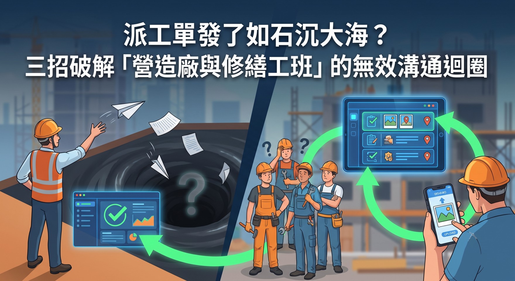 派工單發了如石沉大海？三招破解「營造廠與修繕工班」的無效溝通迴圈