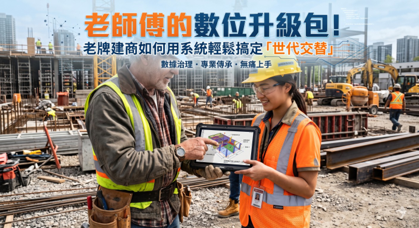 老師傅的數位升級包！老牌建商如何用系統輕鬆搞定「世代交替」